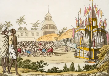 Festival da Dedicação do Templo chamado Tirunal, de &39;O Traje Antigo e Moderno ...&39;, de Giulio Ferrario